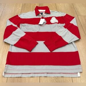 Crable Ohio State Buckeyes Rugby Shirt Red Gray Striped Size Large